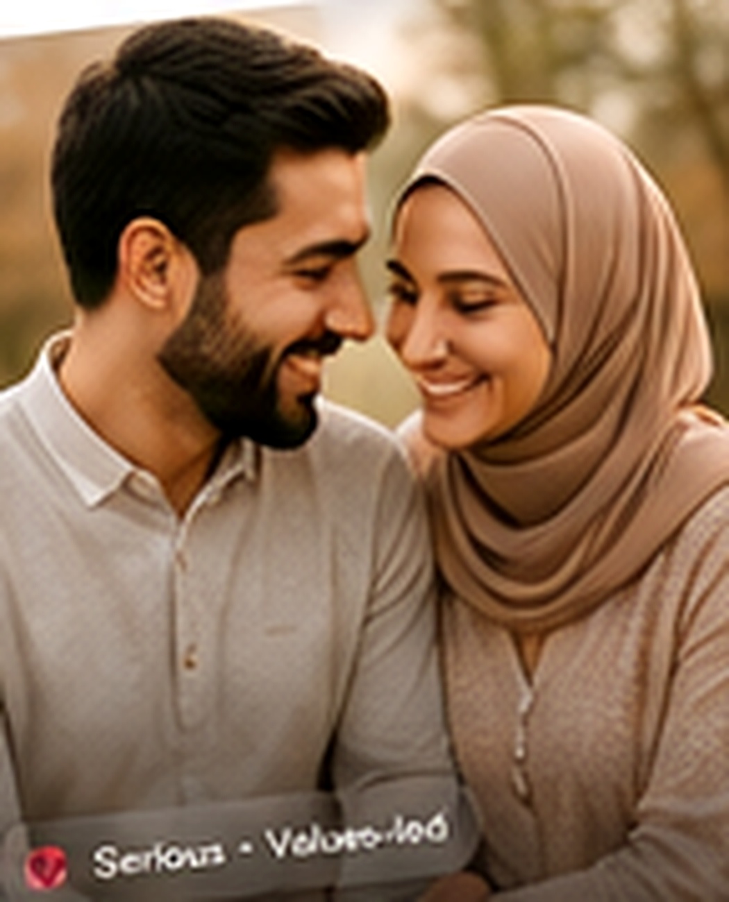 AI-generated placeholder couple representing a marriage-focused match